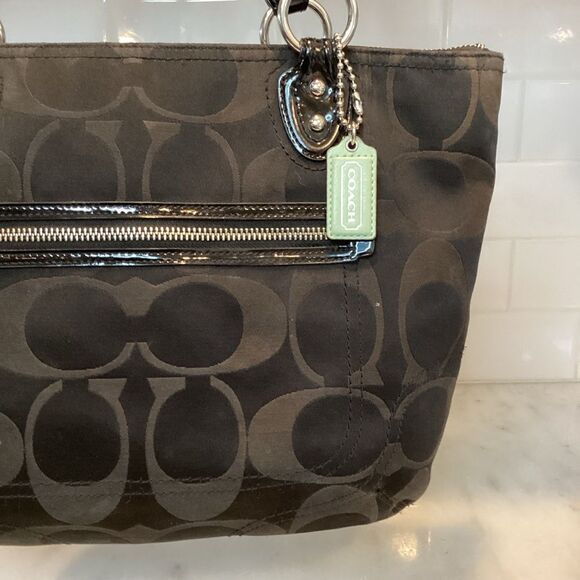 Coach Signature C Small Tote Bag Satchel Shoulder Bag - Picture 3 of 16